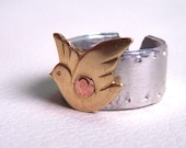 Bird Ring - Dove Design - Artisan Silver Jewelry