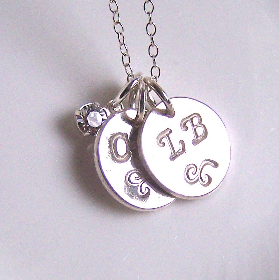 Silver Initial Necklace - Friendship Necklace - Family Necklace -  Personalised Jewelry
