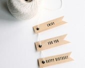 Letterpress Gift Flags