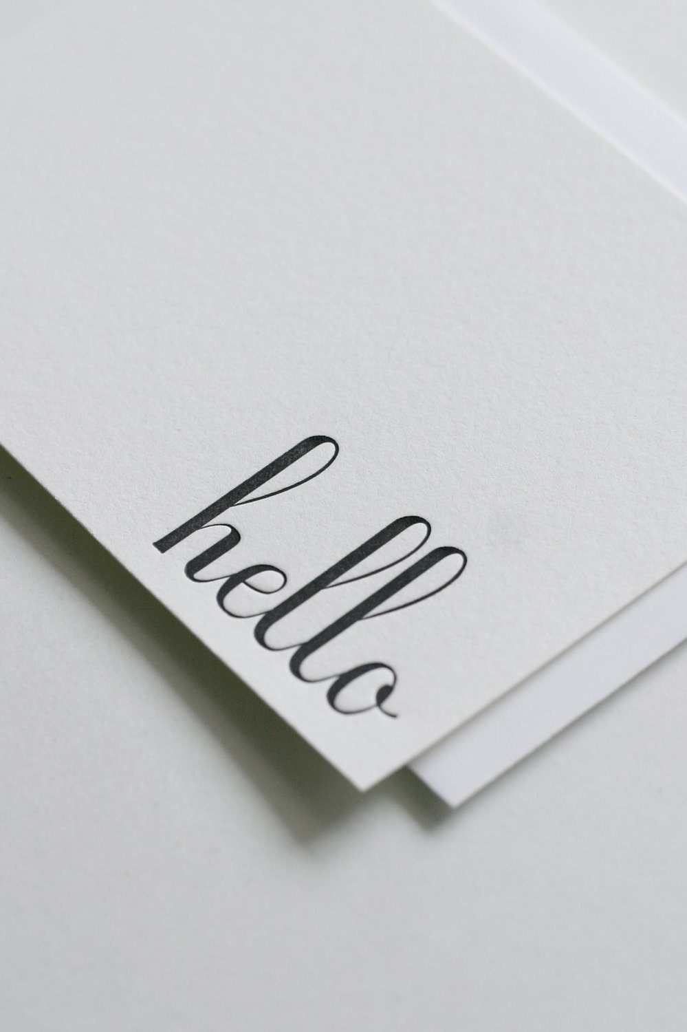 Letterpress Notecard Set - Hello