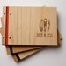 modern wedding guest book custom engraved wood engagement anniversary gift // feather tribal gay lesbian same sex wedding 30 pages