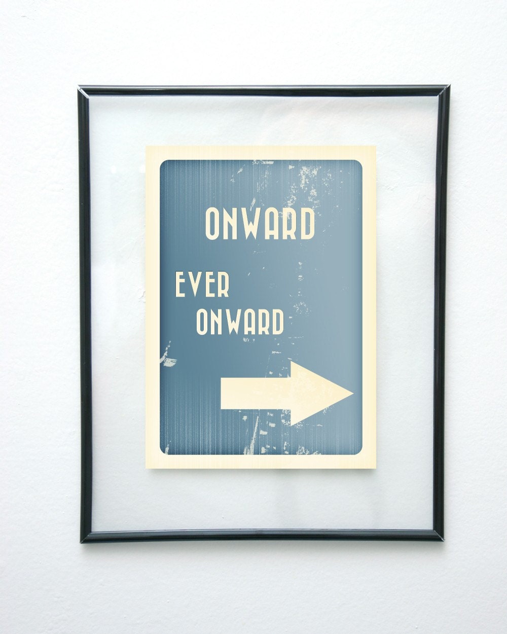 5x7 Onward Ever Onward Giclée Art Print LDS Mormon Blue