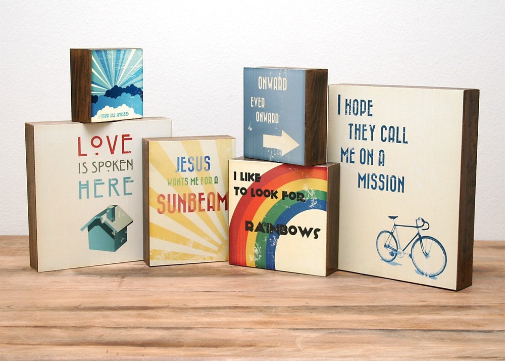 Jesus Wants Me For A Sunbeam-5x7 Wood Block-LDS/Mormon