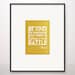 16x20 Be Kind Hard Battle Plato Art Print Mustard Yellow
