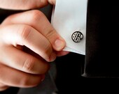 Gatsby 1920s Art Deco Monogram Cuff links - Custom Personalized Cufflinks with 2 or 3 Vintage Initials for Men