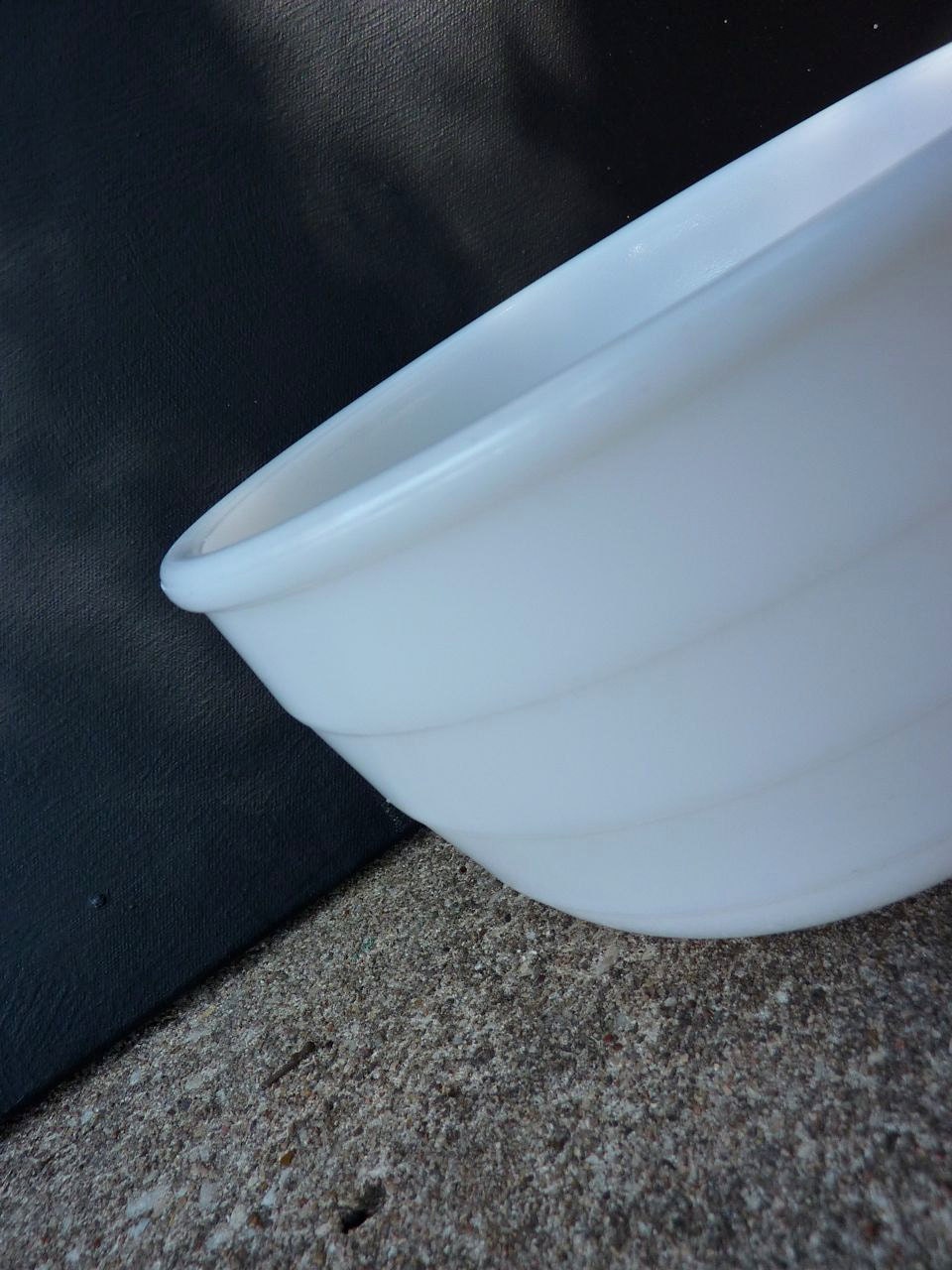 White Glass Mixing Bowl - GE