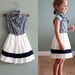60s 4/5 little pleated Secretary DRESS