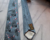 1940s Brook Cadawallader Necktie - Collector's Dream  'French Fleet'