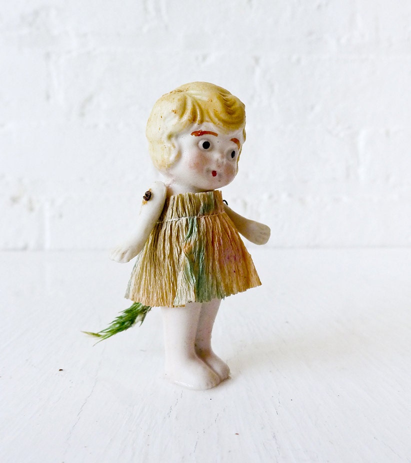 10% SALE - Antique Doll- Alice Tail and Cheshire Cat Tail Air Plant Garden Game