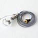 Black and White Pendant Light Cord w/ Large Silver Globe Bulb