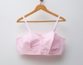 1940 pink bullet bra bombshell NOS Vintage in L size - blessthatdress