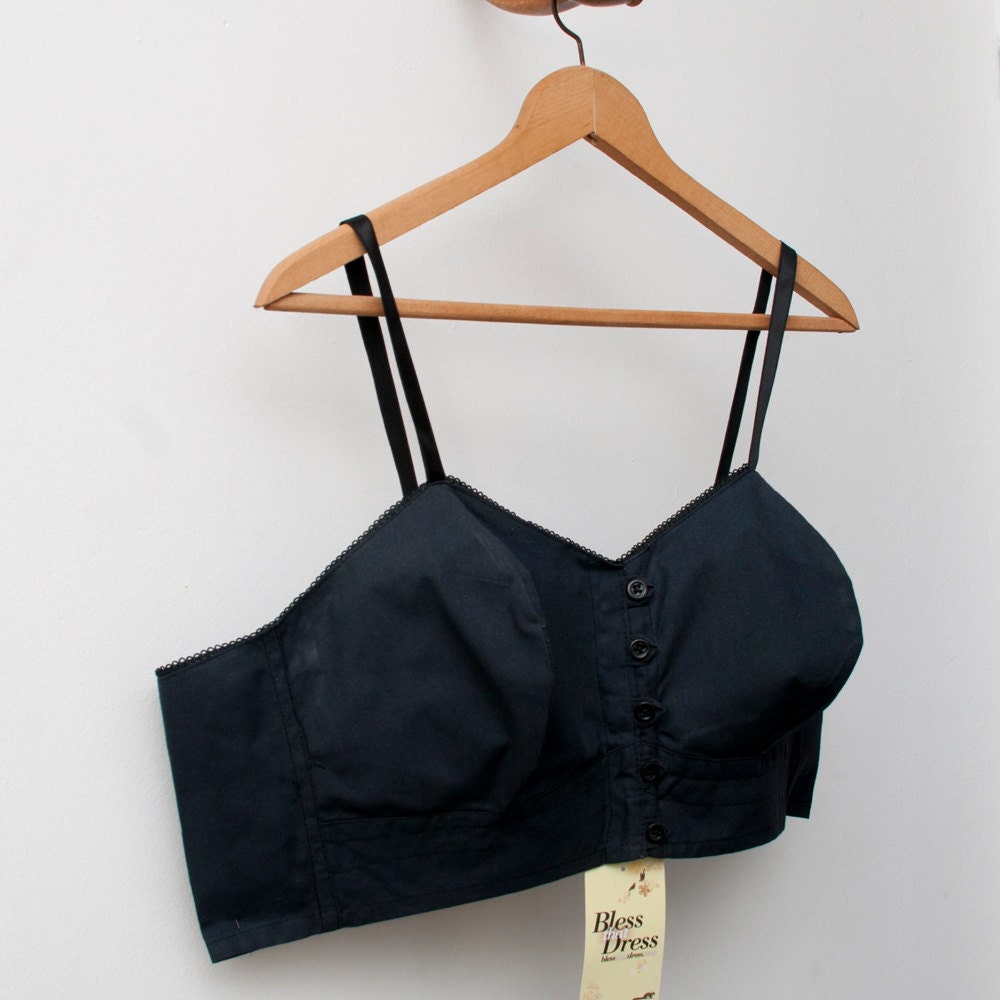 1940 black bullet bra bombshell dead stock Vintage lingerie