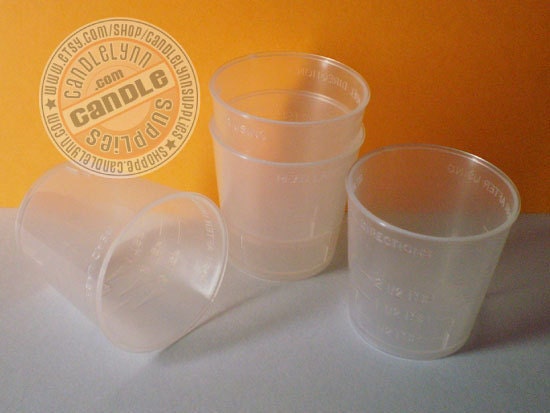 25 Natural HDPE 1 oz Measuring Cups