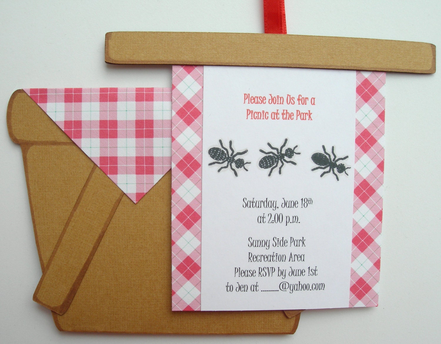 Picnic Invitations 10 Pack- Customized