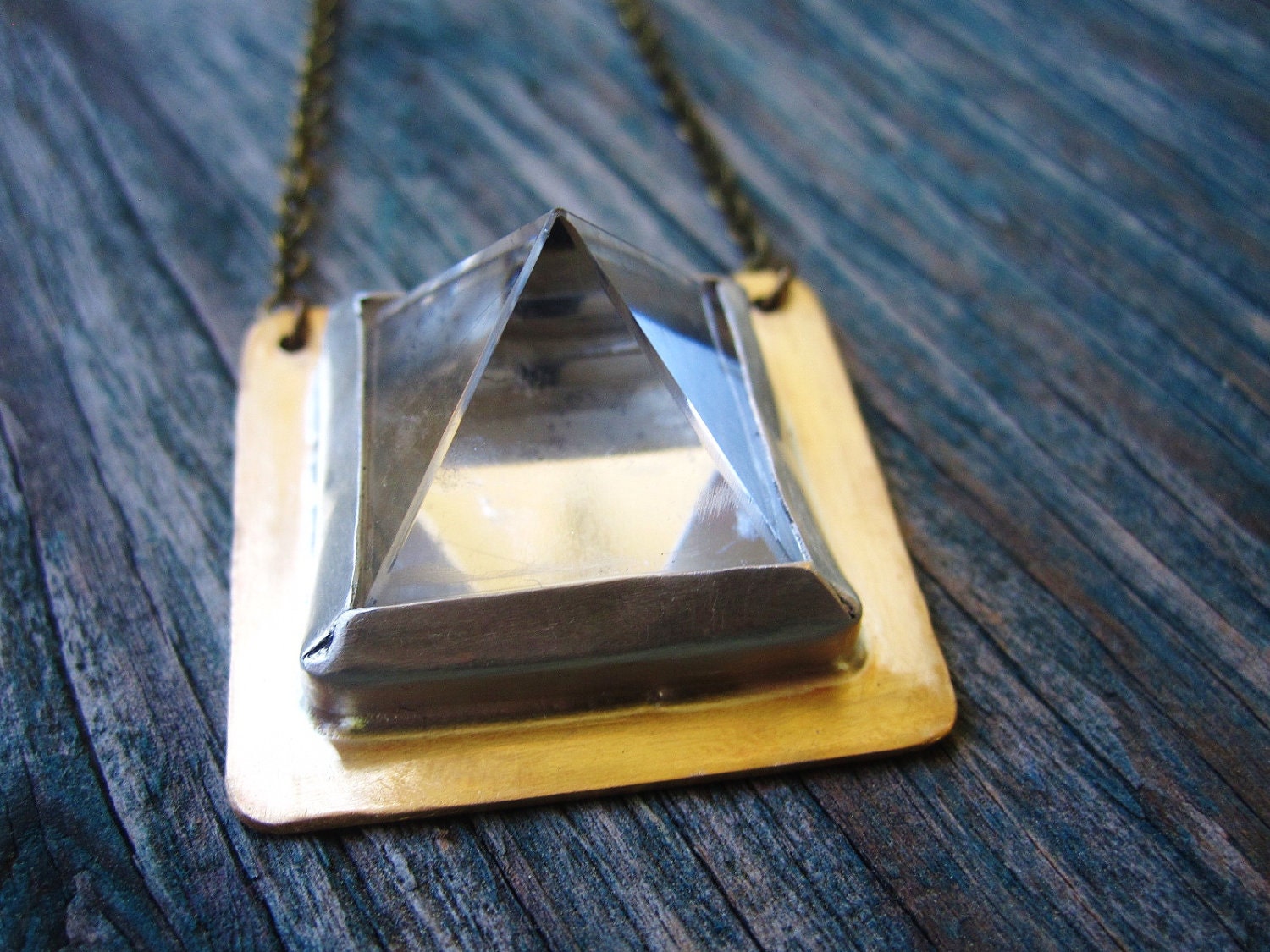 Crystal Pyramid Necklace
