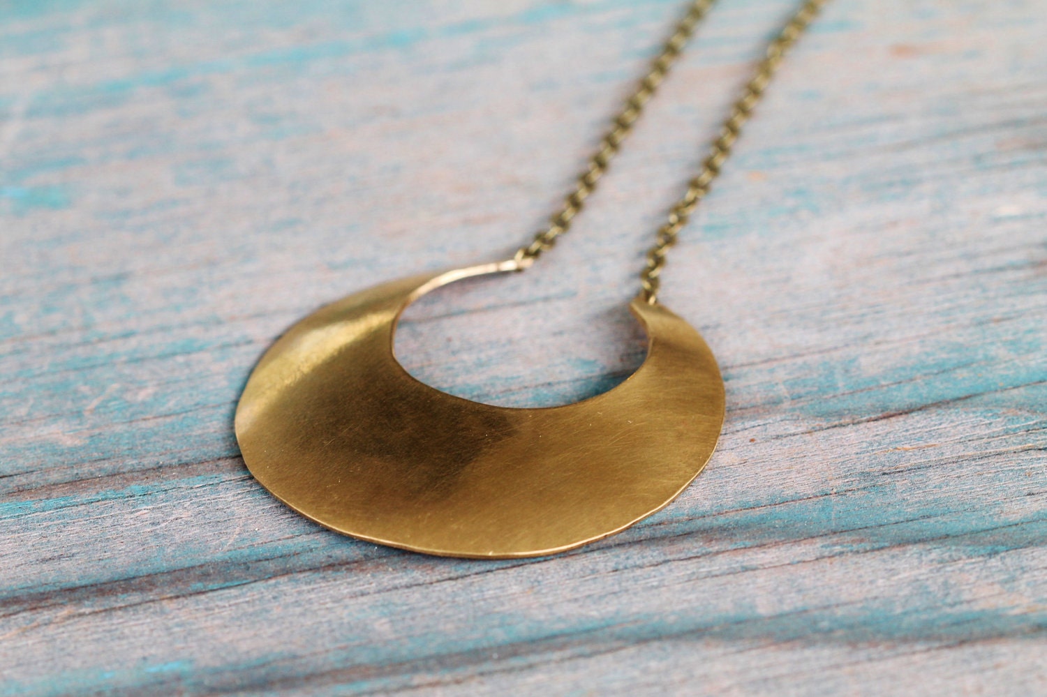 Crescent Shield Necklace