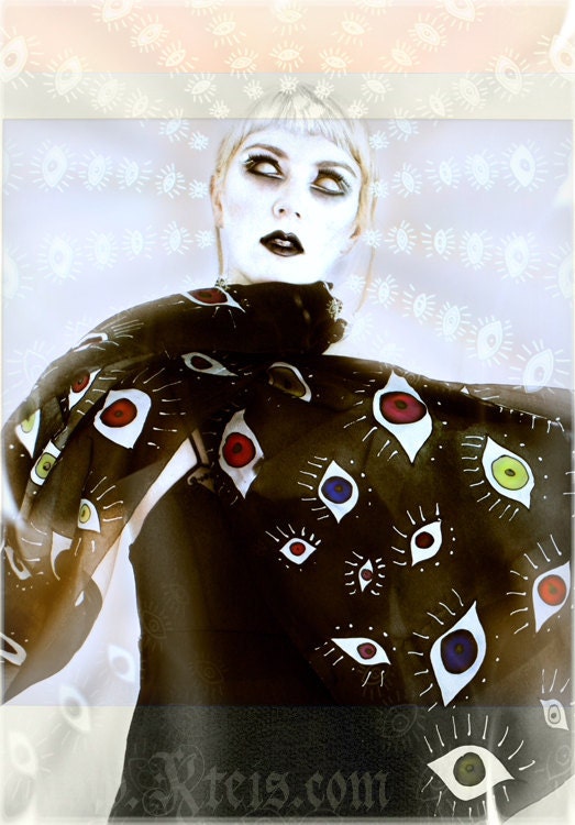 Eyes scarf - surrealist fashion