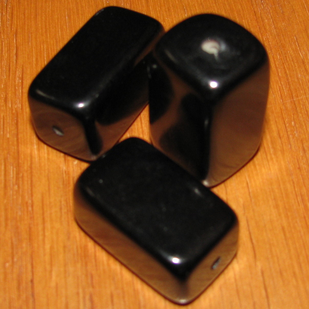 Five Black Rectangle Tagua Nut Beads, 23mm, Natural Beads, Organic Beads, Vegetable Ivory Beads, EcoBeads