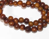25 Brown Tagua Nut Beads, 5mm Round Beads, Organic Beads, Natural Beads, Vegetable Ivory Beads, EcoBeads