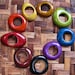 2 Chocolate Brown Tagua Nut Beads, Rounded Donut beads, EcoBeads, Natural Beads, Organic Beads, Vegetable Ivory Beads