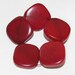 10 Tagua Beads, Red Flat Diagonal Square Beads, 9mm Beads, Natural Beads, Organic Beads, Eco Friendly Beads, Vegetable Ivory Beads, EcoBeads