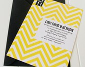 Chevron Wedding Invitation & RSVP card
