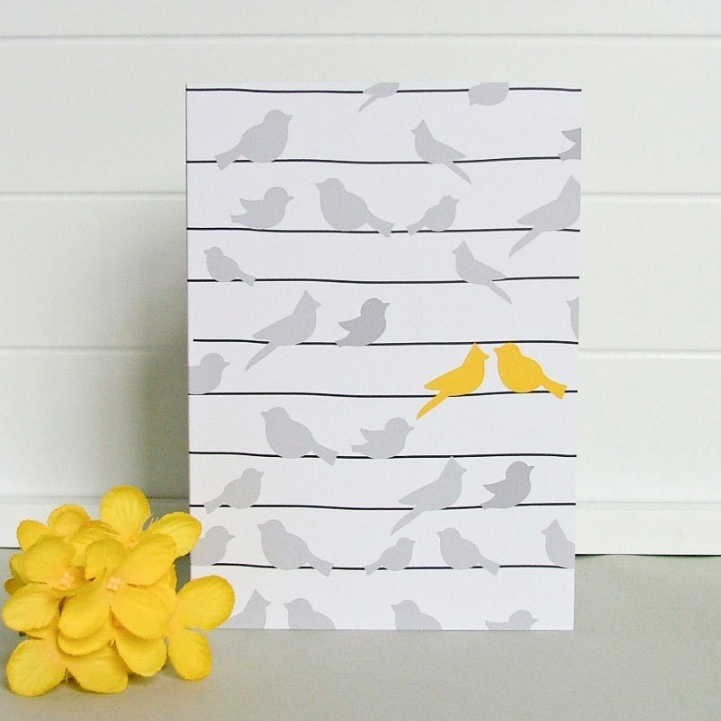 Birds on a Wire Card