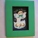 Halloween, Tole Painted, Ghost, Trick or Treat, Framed in Bright Green