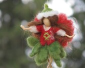 Needle felted flower fairy, waldorf inspired