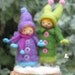 Two Christmas elves, needle felted home decor