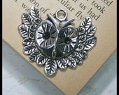 Owl Head Pendant Silver Tone 35x31mm 10
