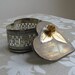 Vintage Heart Box, Silver Metal Brass Tarnished Patina, Trinket Box, Romantic, Gothic