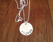 Personalized single stering silver disc