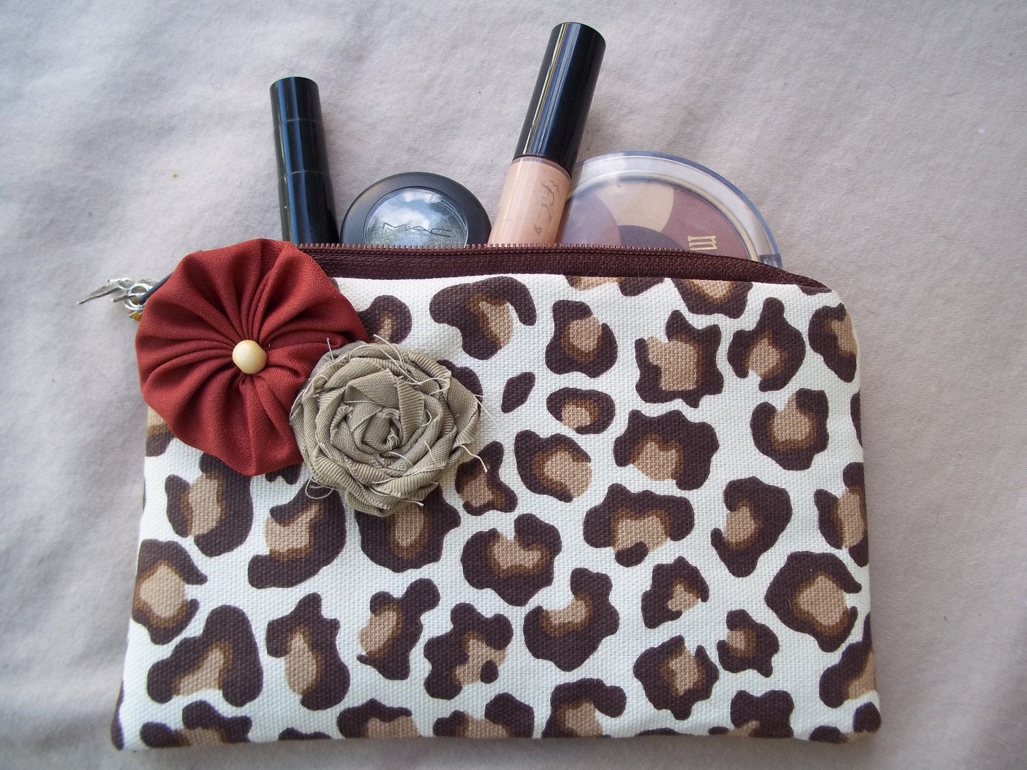 Clutch or Make Up Bag - The Doris Style in a contemporary  Animal Print