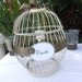 Birdcage Wedding Card Holder in an Beige finish with Brown Accent details