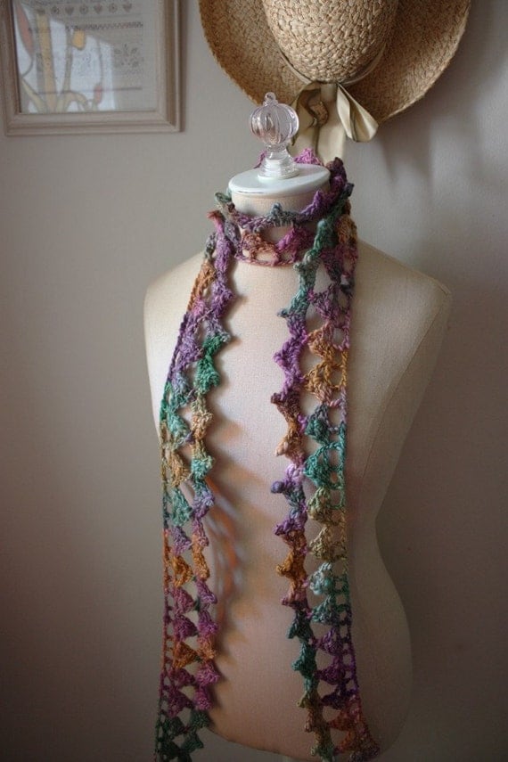 Crochet Pattern / Couronne Contemporary Lace Scarf / PDF Digital Delivery