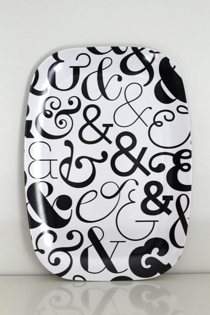 Melamine Platter - Ampersand Pattern