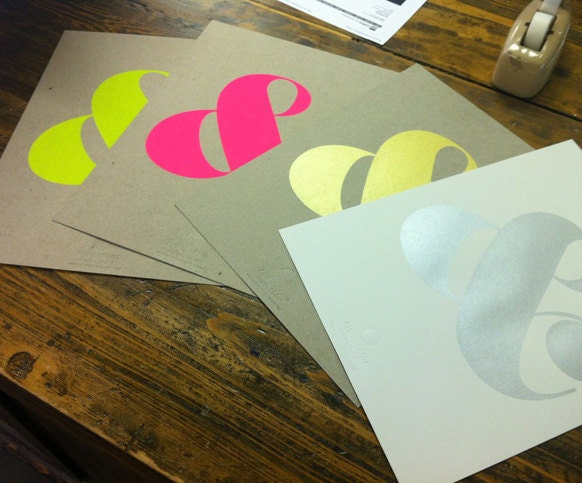 Ampersand Screen Print - Metallic Silver