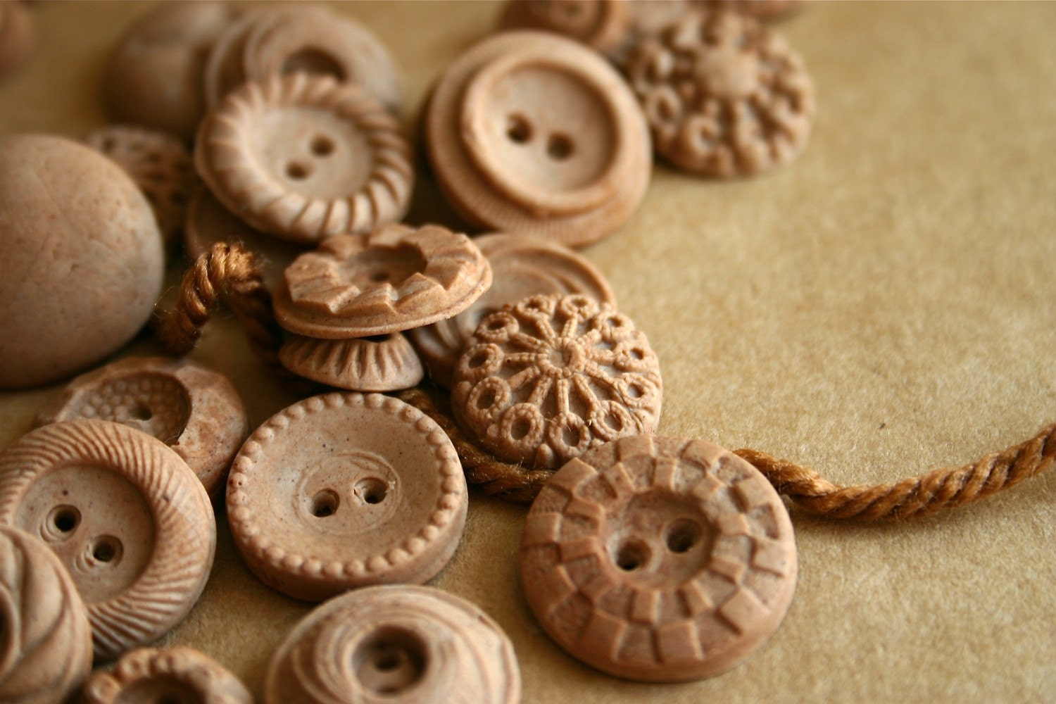 Chocolate Candy Vintage Buttons 100