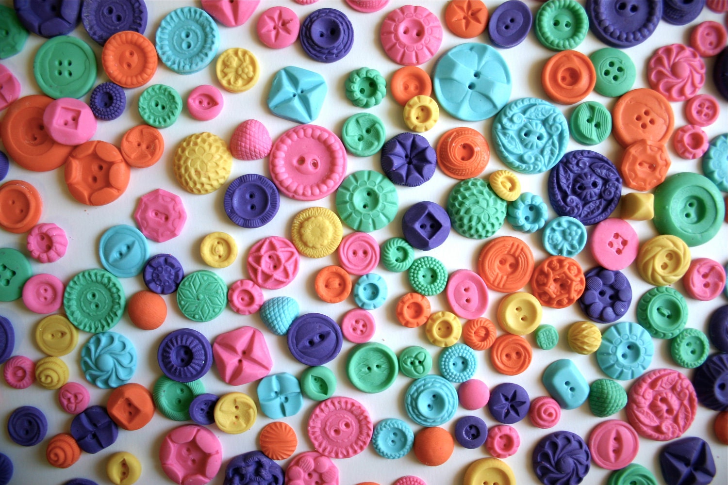 Edible Vintage Candy Buttons 200 Bright Pop Colors / All of our Buttons are vegan, but no soy