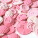 Tickled Peppermint Pink Candy Buttons 200 -by Andie' Specialty Sweets