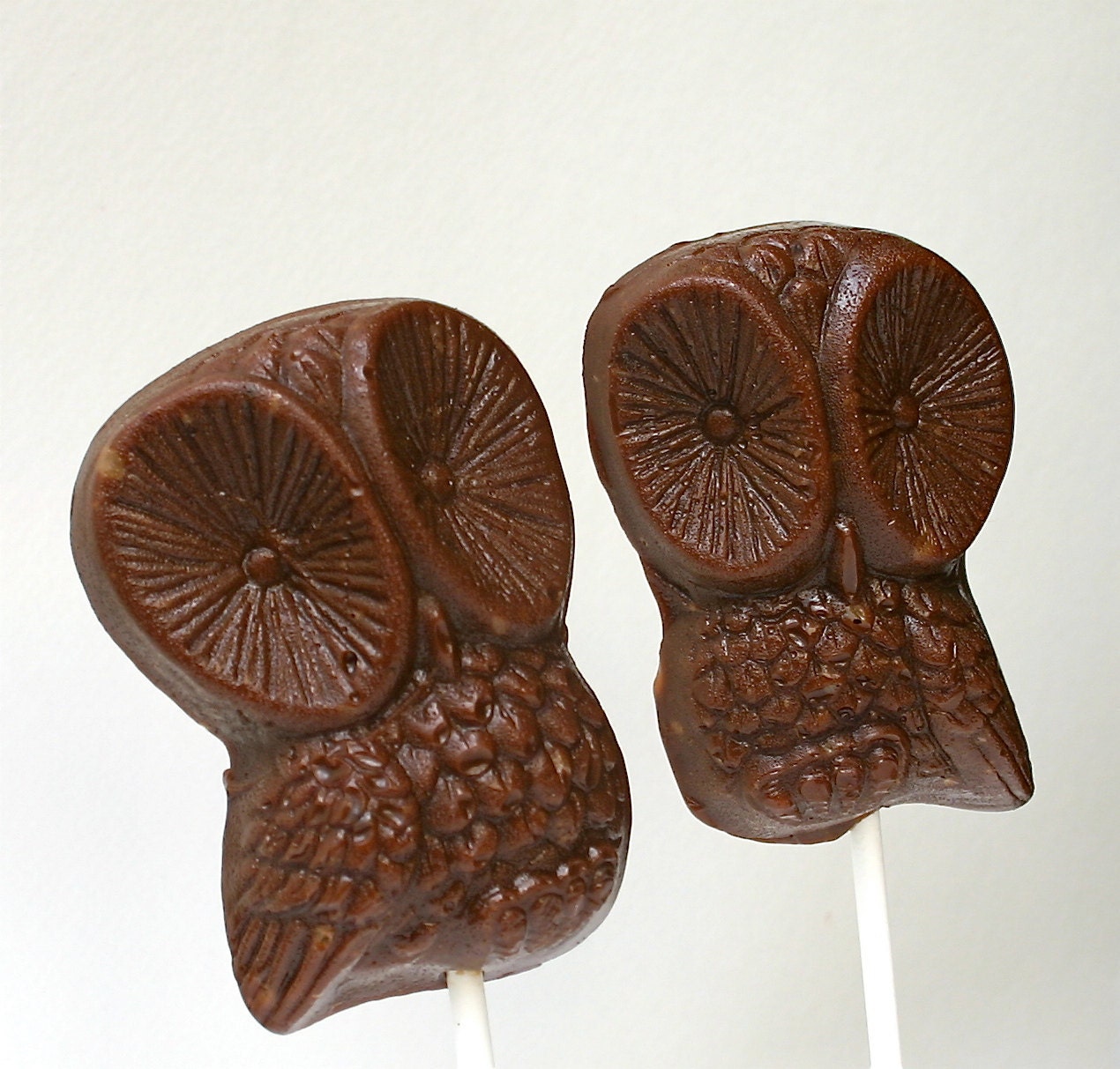 Dark Chocolate Toffee, Wise Owl Pops. "12" of a feather.