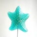 Hard Candy Lollipops "Enchantment Under The Sea" Blue Hawaii Flavor -10 Vintage Inspired Starfish