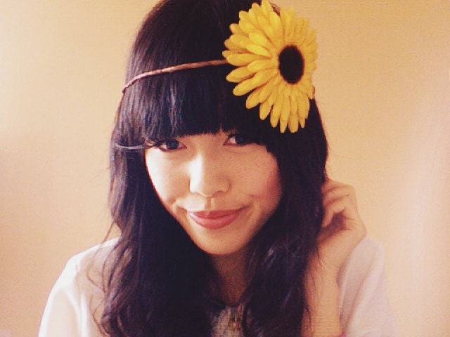 hair crown - sunflower yellow // woodland collection