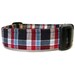 Blue and Red Plaid Dog Collar - Nantucket Plaid