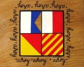 Handpainted Wood Sign-AHOY