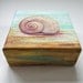 Original Seashell Painting on Mini Canvas