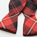 Red Plaid Wool Bow Tie