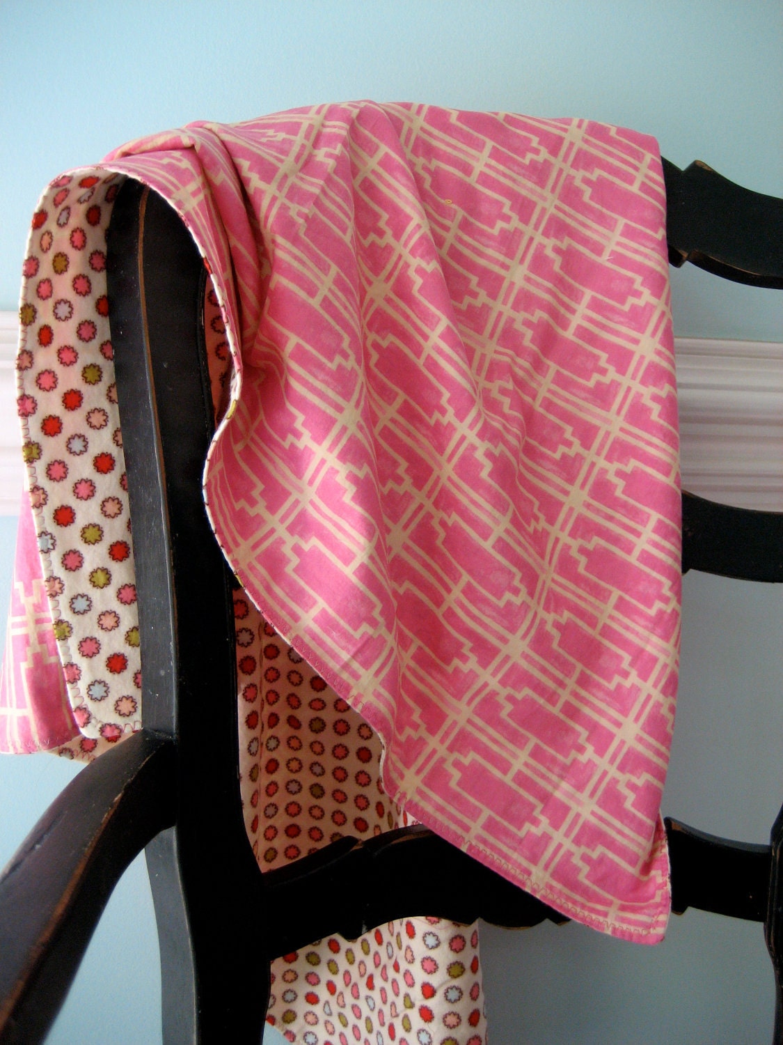 Square Swaddle Blanket in Flannel and Voile