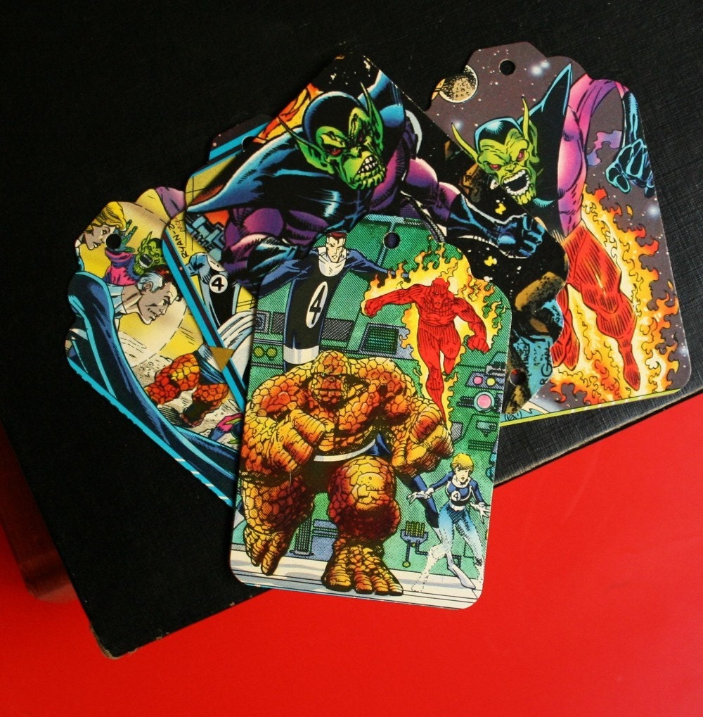 Fantastic Four Gift Tags- Set of 5